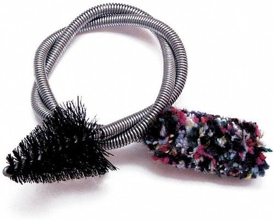 Saxophone Neck Cleaner - Dual-End Brush & Swab For Sax Cleaning, Flexible Wire Handle