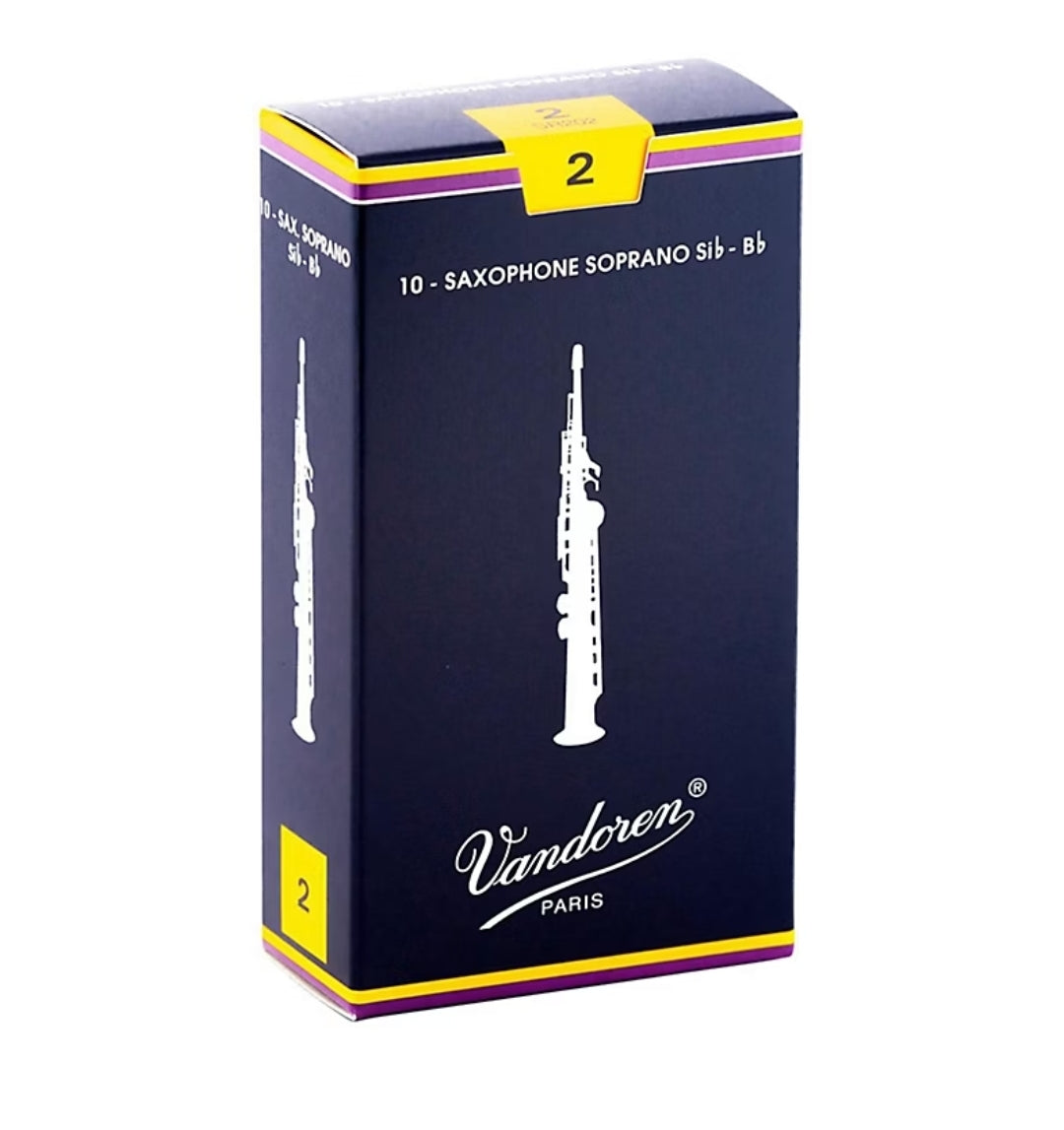 Vandoren Soprano Saxophone Reeds Strength 2, (1x each)