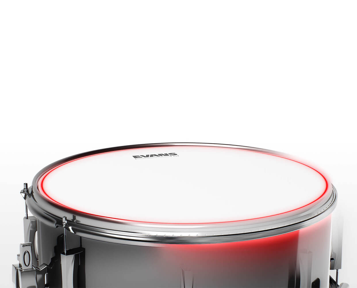 EVANS HYBRID White Marching Snare Batter Drumhead, 13 Inch