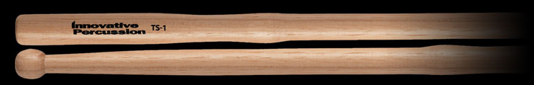 Innovative Percussion TS-1 Field Series Multi-Tom Hickory Drum Sticks - OVERSIZED ROUND BEAD HICKORY