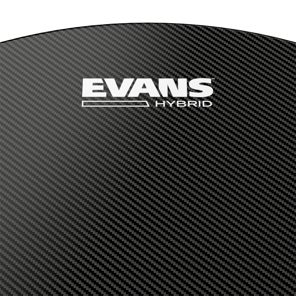 EVANS HYBRID Black Marching Snare Batter Drumhead, 13 Inch