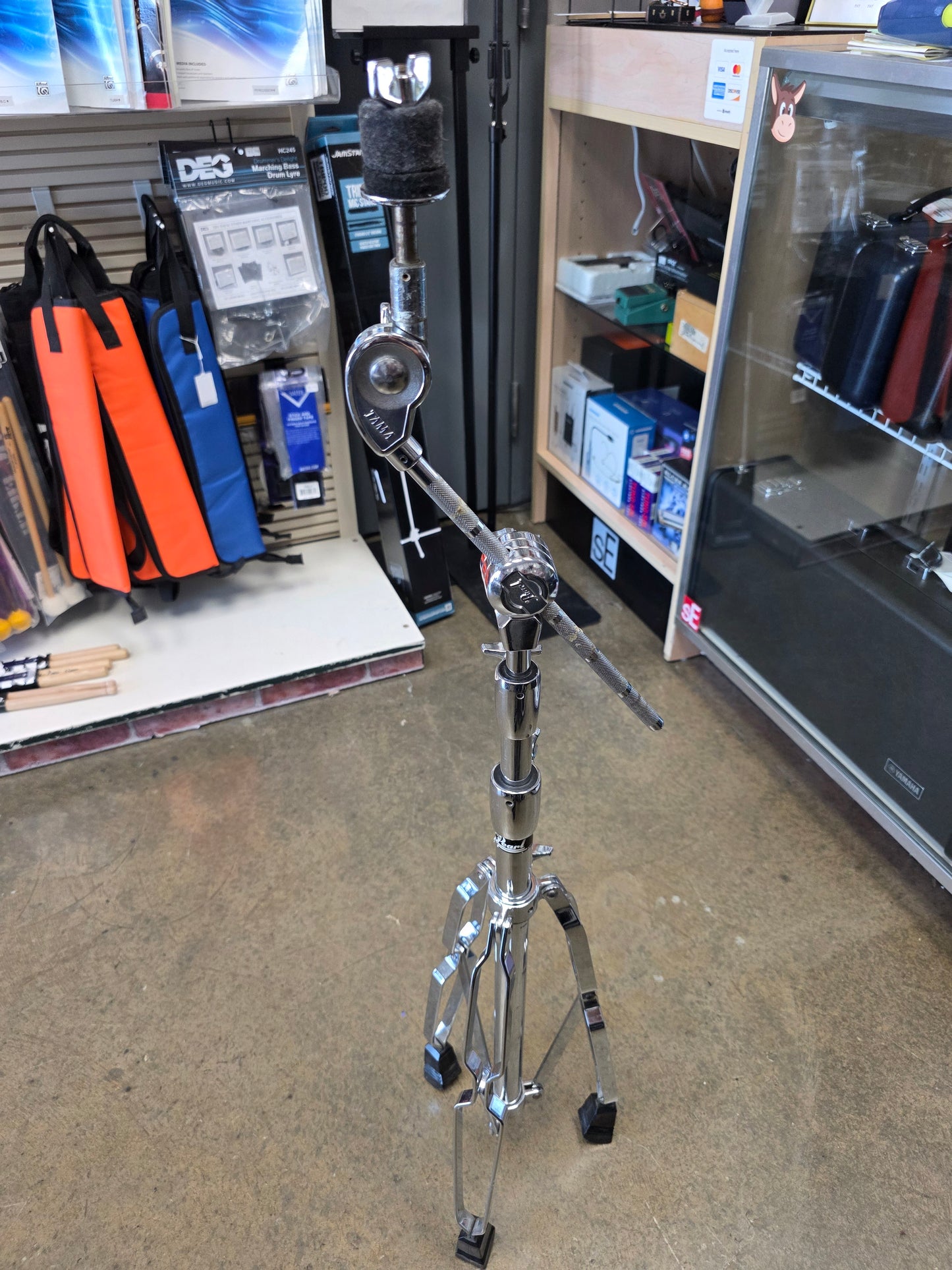 Pearl Medium-duty Boom Cymbal Stand w/ short Tama boom arm