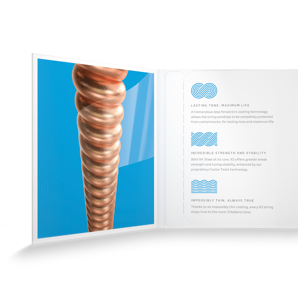 D'Addario 12-53 Light Coated, Phosphor Bronza Acoustic Guitar Strings (XSAPB1253)