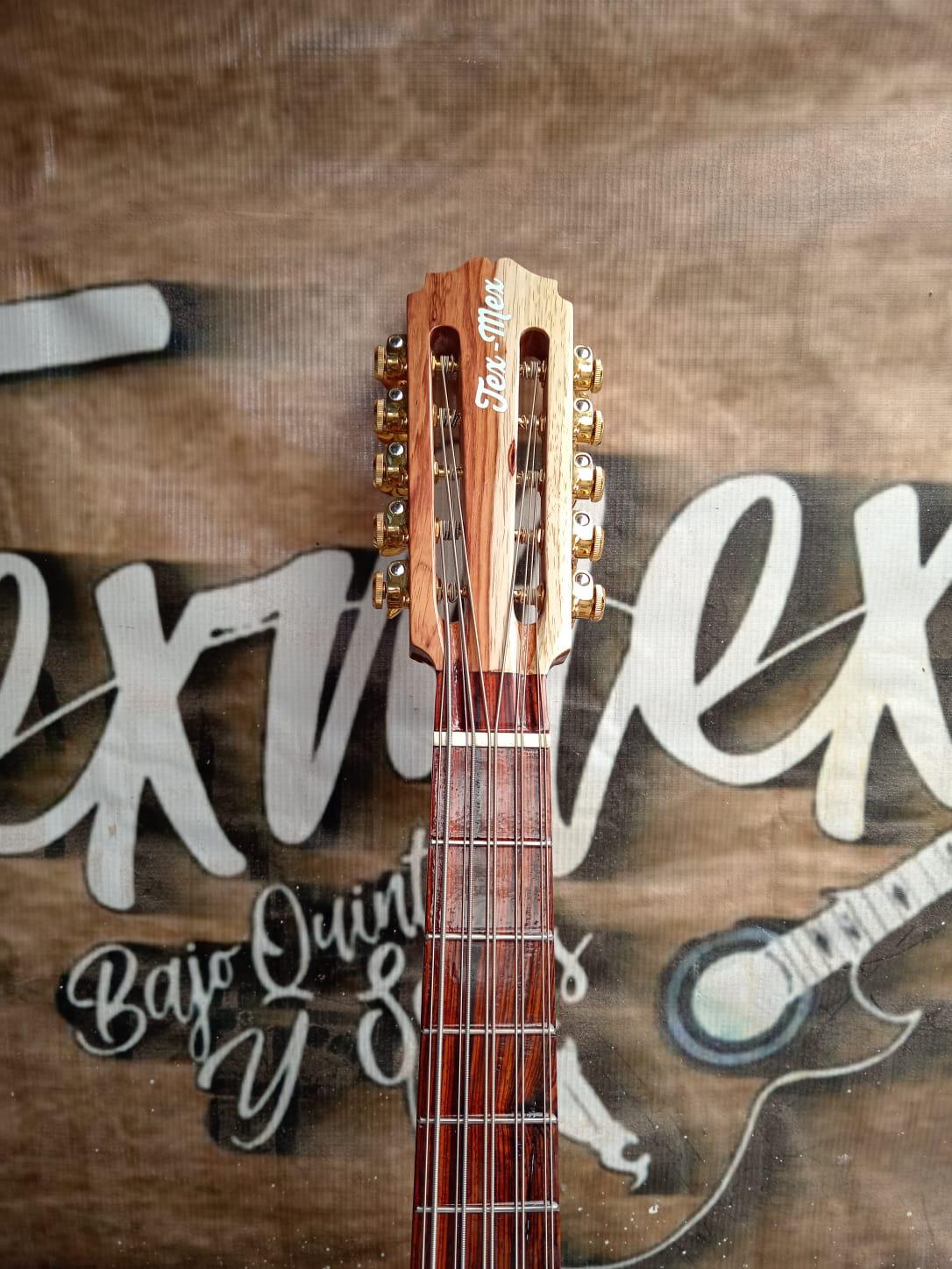 Tex-Mex Bajo Quinto (Palo Escrito Front/Back & sides ) - FREE custom case included!