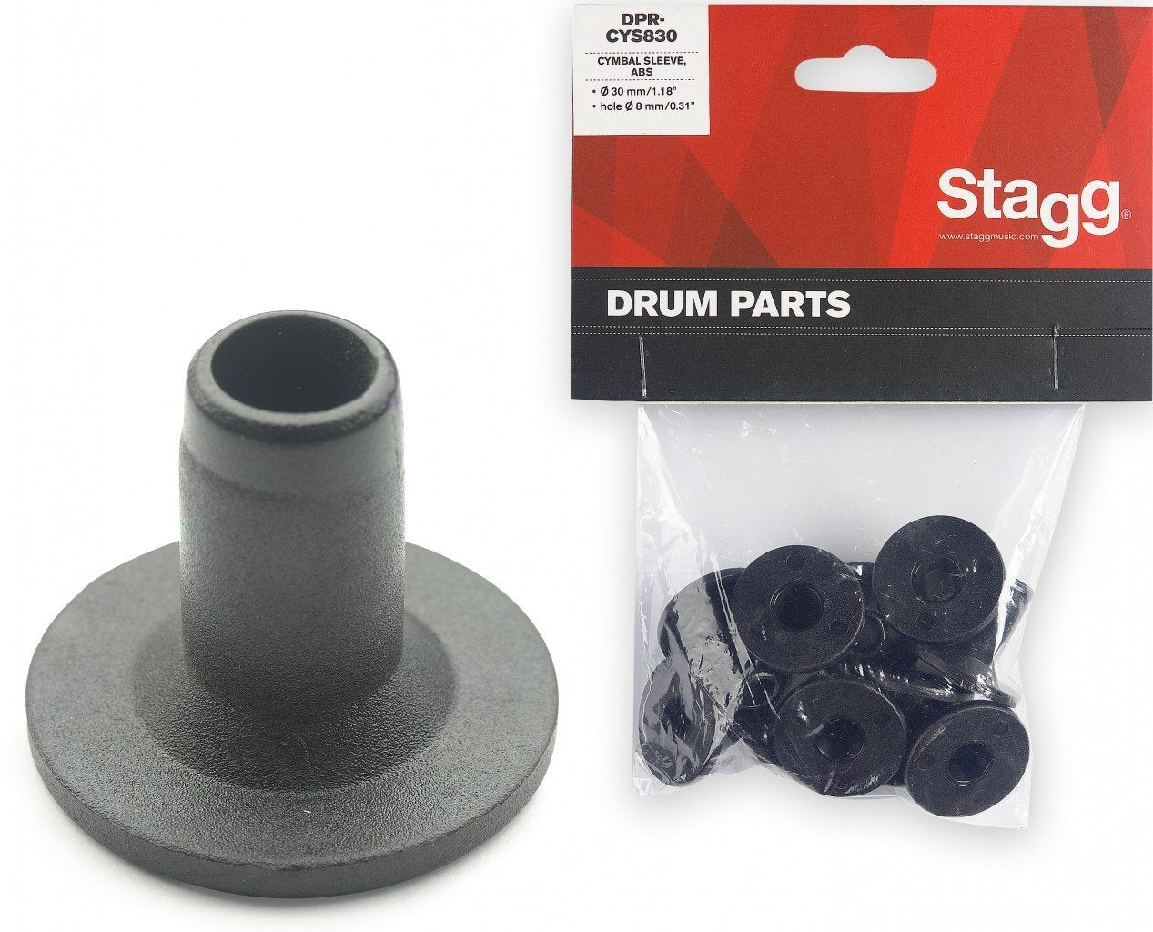 STAGG DPR-CYS830 CYMBAL SLEEVE NYLON 8MM 10pc