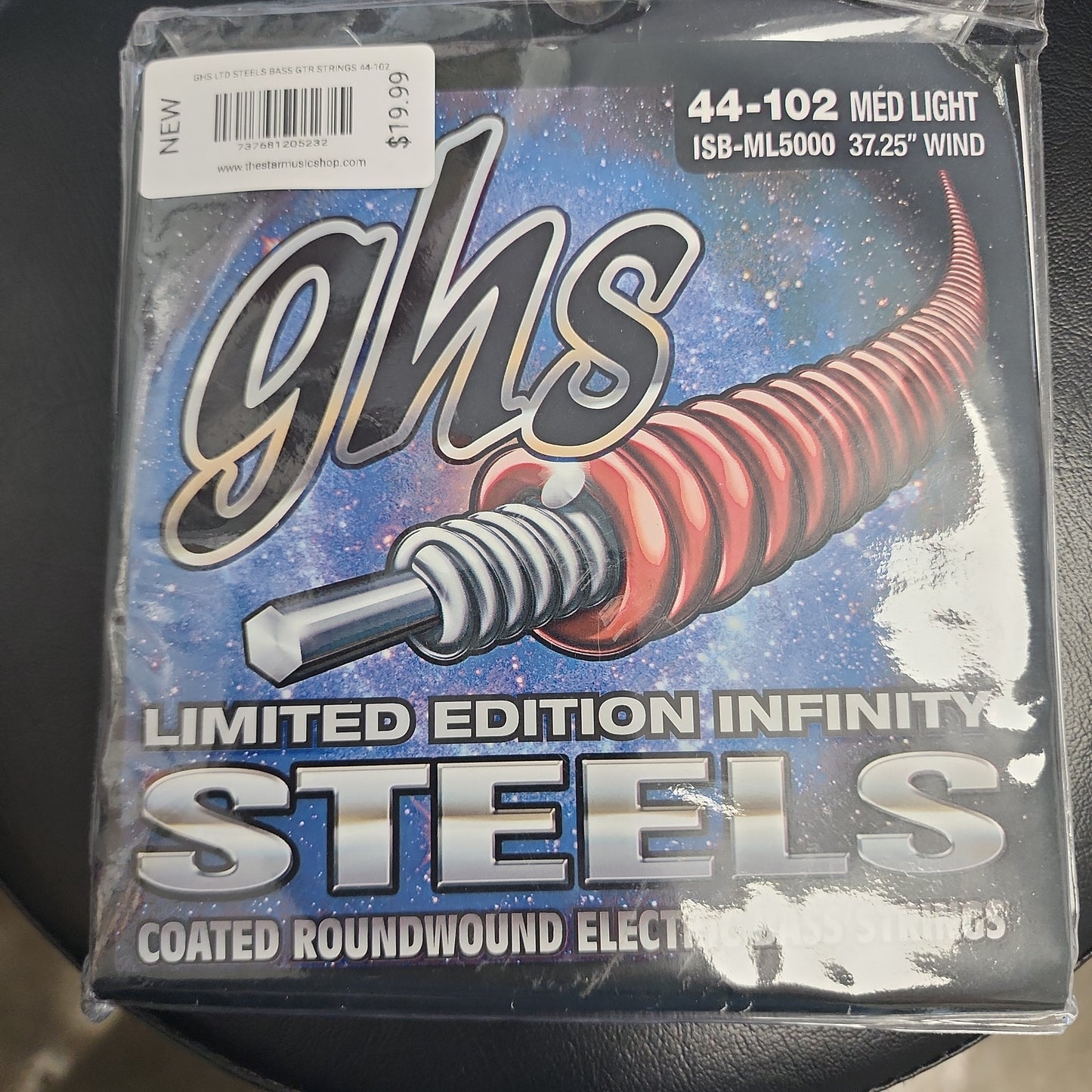 GHS LTD STEELS BASS GUITAR STRINGS 44-102 (Red)