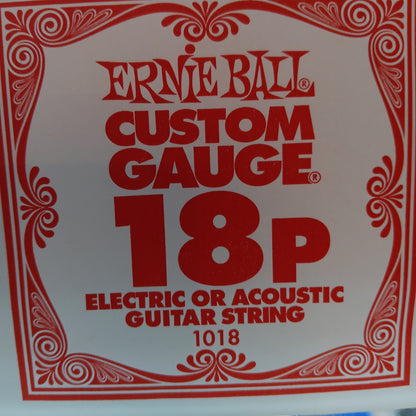 Ernie Ball Custom Gauge Nickel Wound Single Strings 1018/18P Gauge