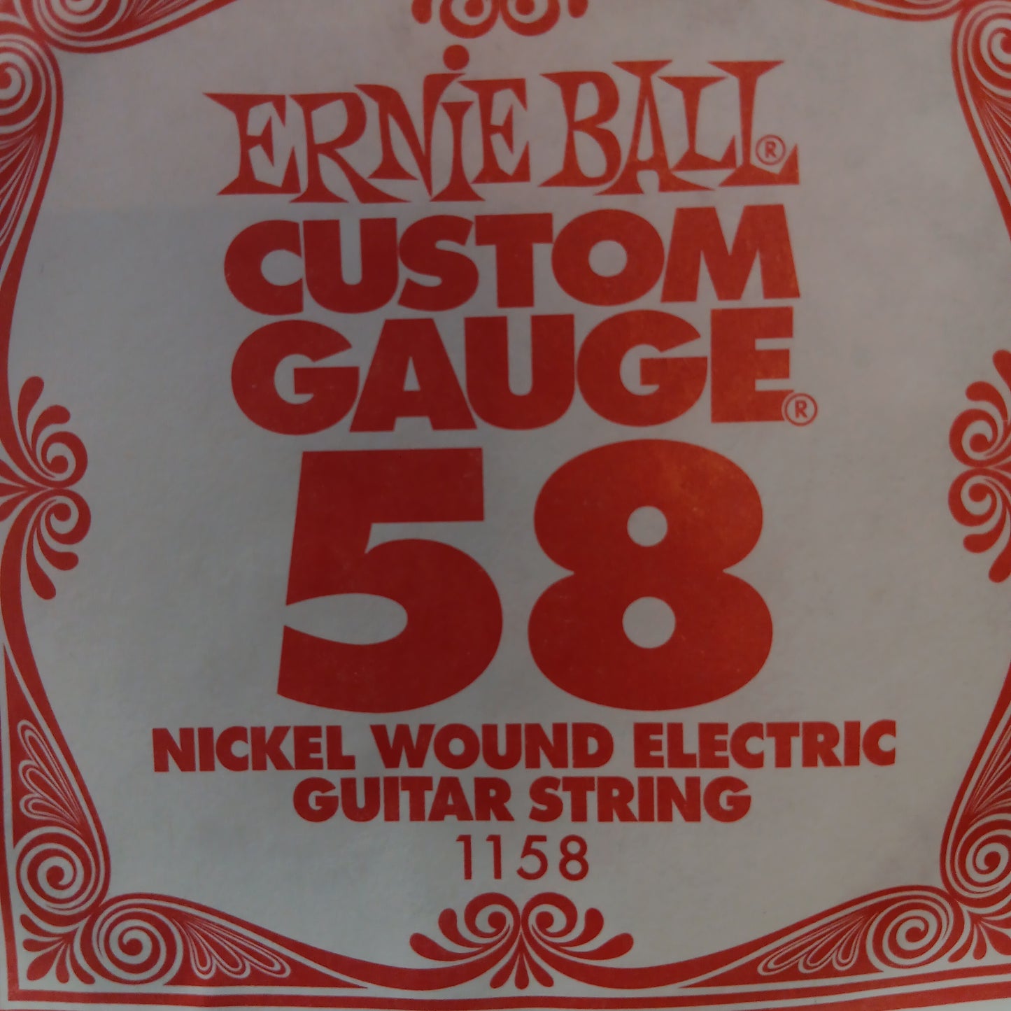 Ernie Ball Custom Gauge Nickel Wound Single Strings 1158/58
Gauge