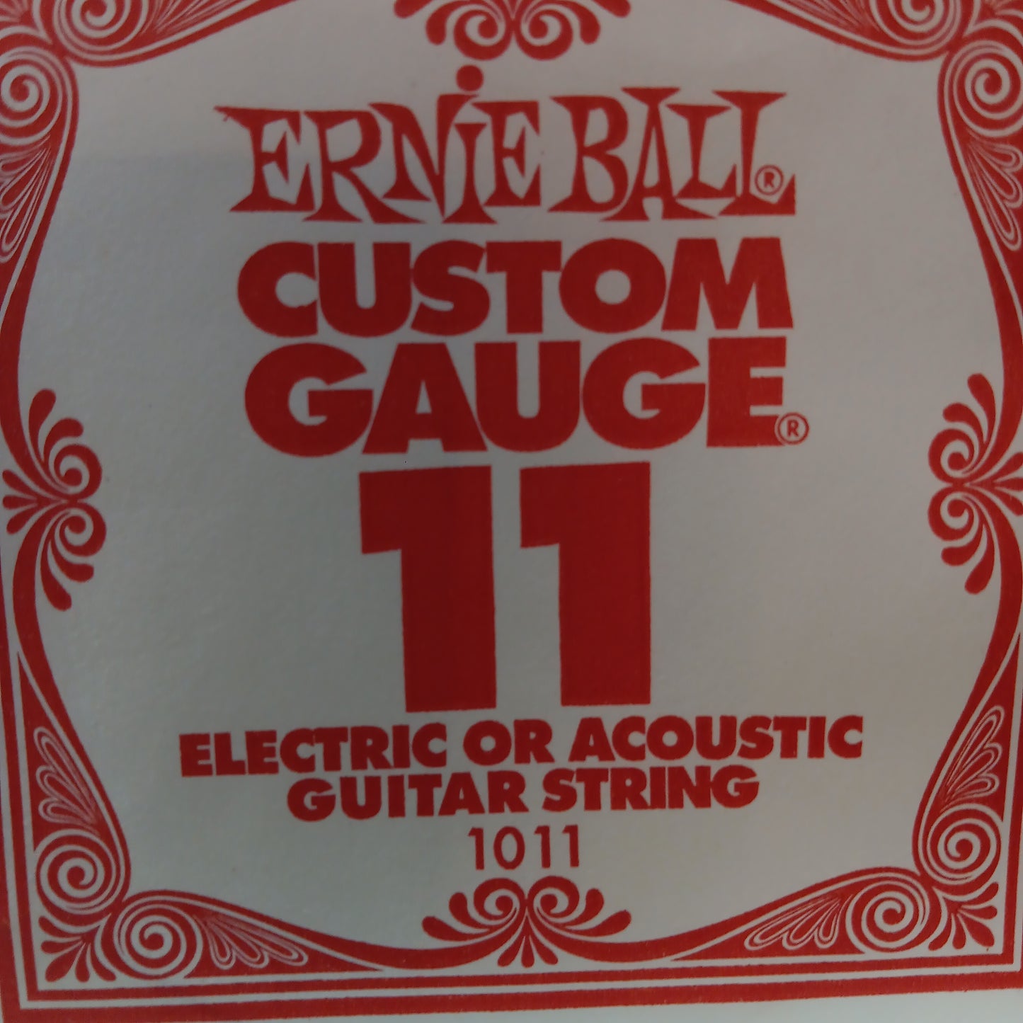 Ernie Ball Custom Gauge Nickel Wound Single Strings 1011/11
Gauge