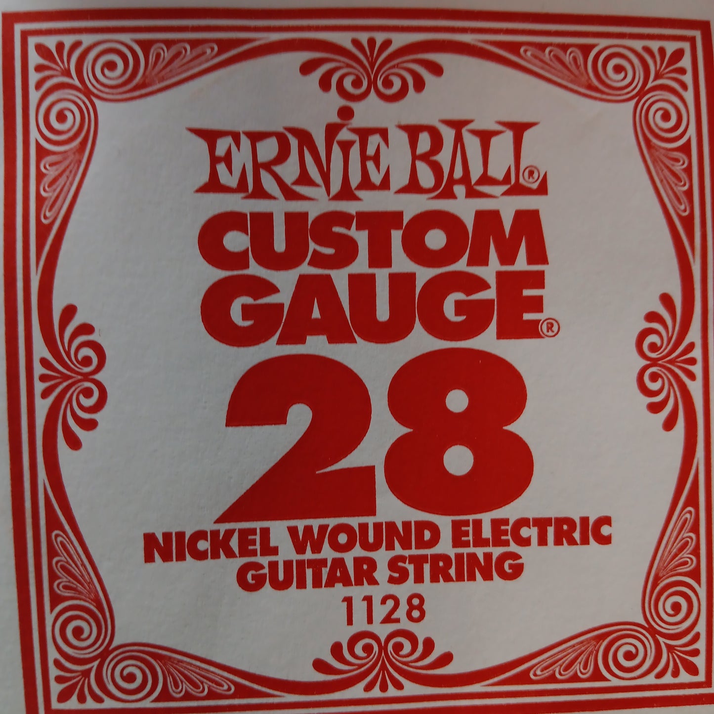 Cuerdas individuales Ernie Ball Custom Gauge Nickel Wound calibre 1128/28