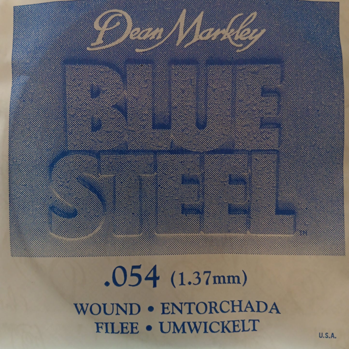 Cuerda para guitarra acústica Dean Markley Blue Steel de 0,054 (1,37 mm)