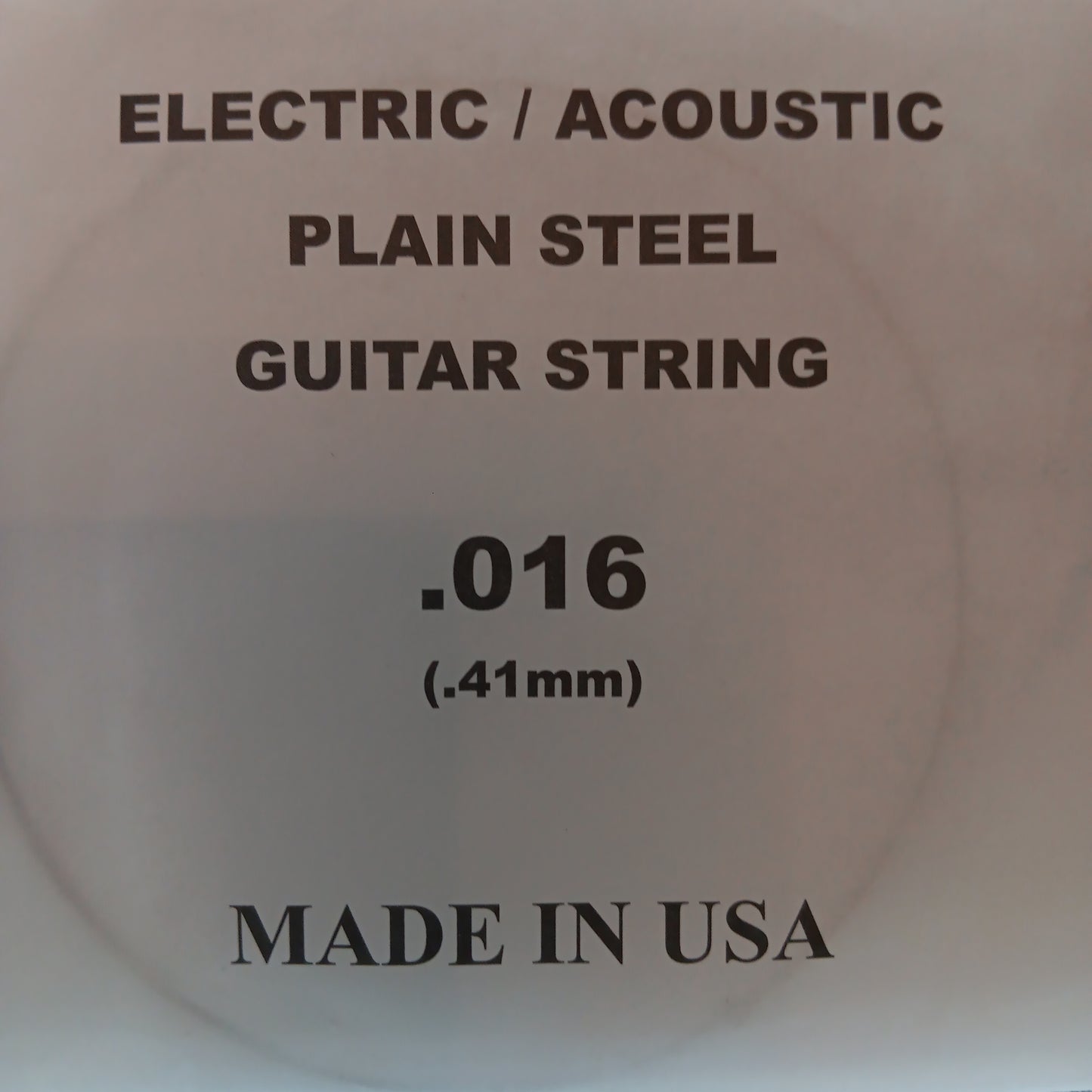 Cuerda simple de acero simple, genérica, eléctrica o acústica, 0,016 (0,41 mm)