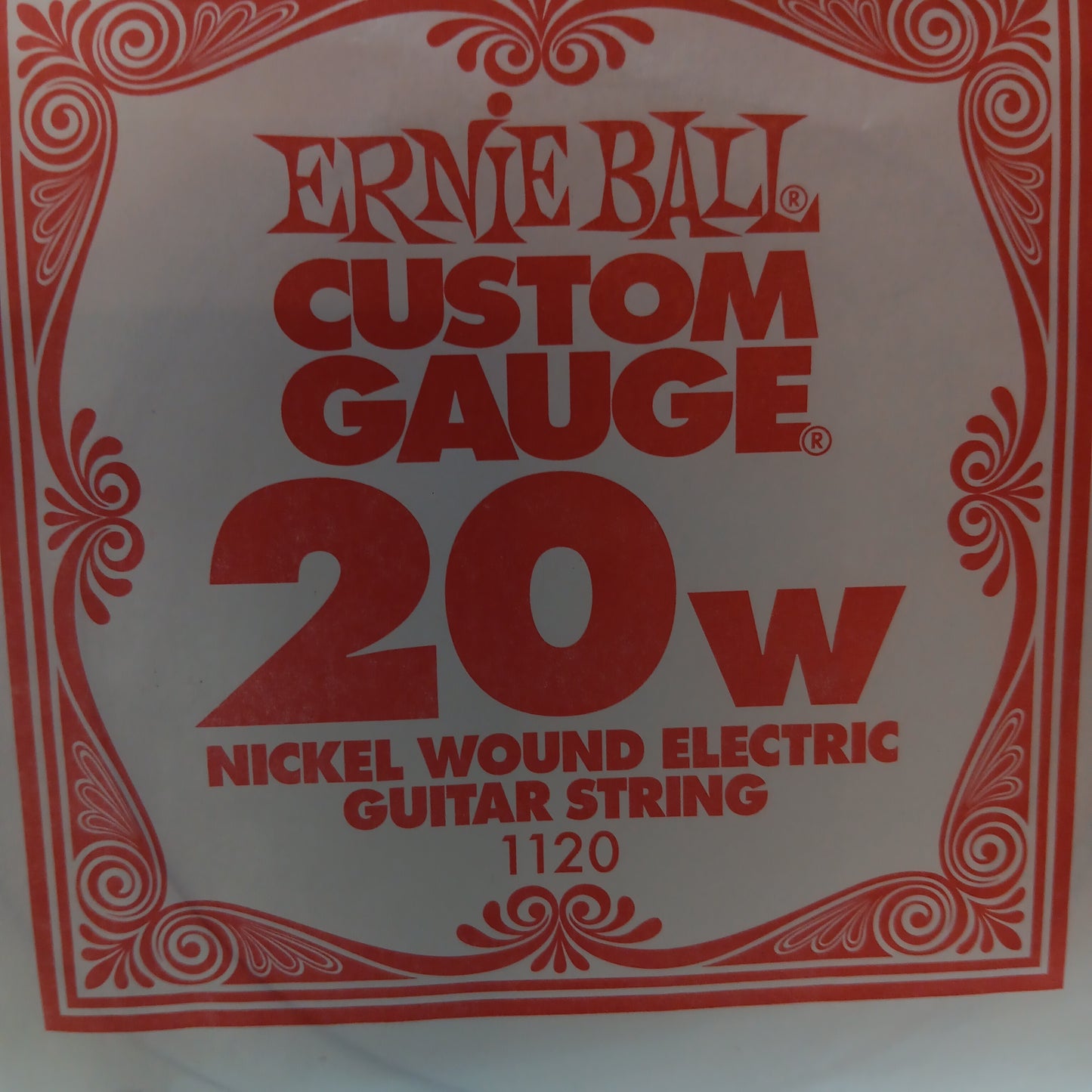 Ernie Ball Custom Gauge Nickel Wound Single Strings 1120/20W Gauge