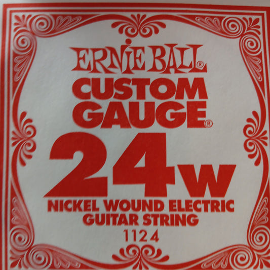 Ernie Ball Custom Gauge Nickel Wound Single Strings 1124/24W Gauge
