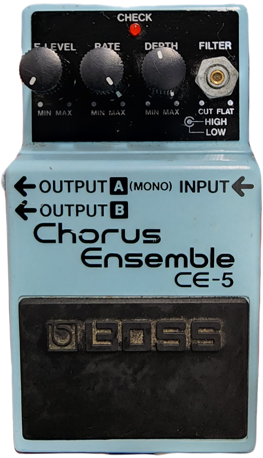 BOSS CE-5 Chorus Ensemble Guitar Pedal (Damaged filter knob, but works)