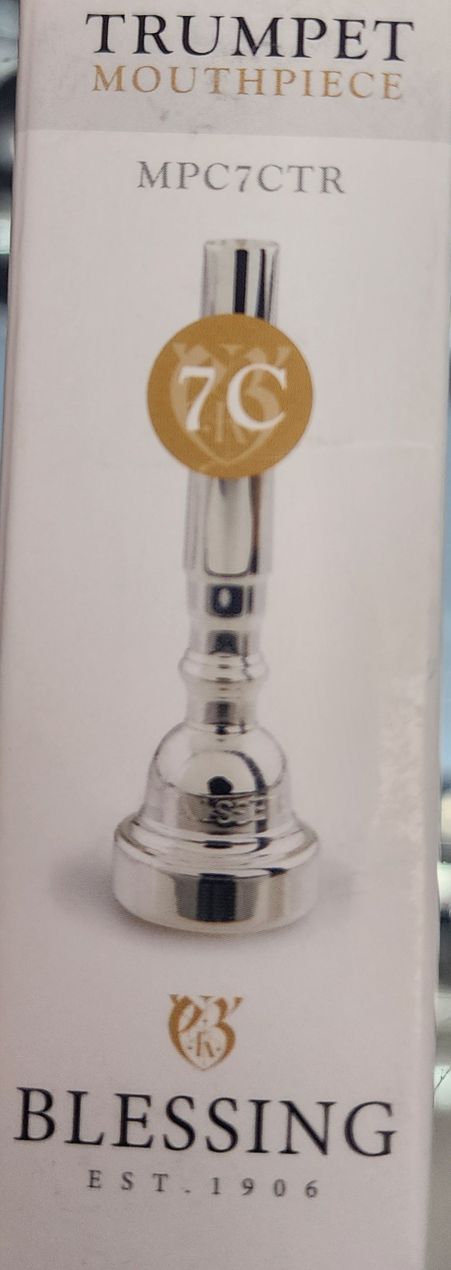 Blessing Trumpet Mouthpiece MPC7CTR Silver