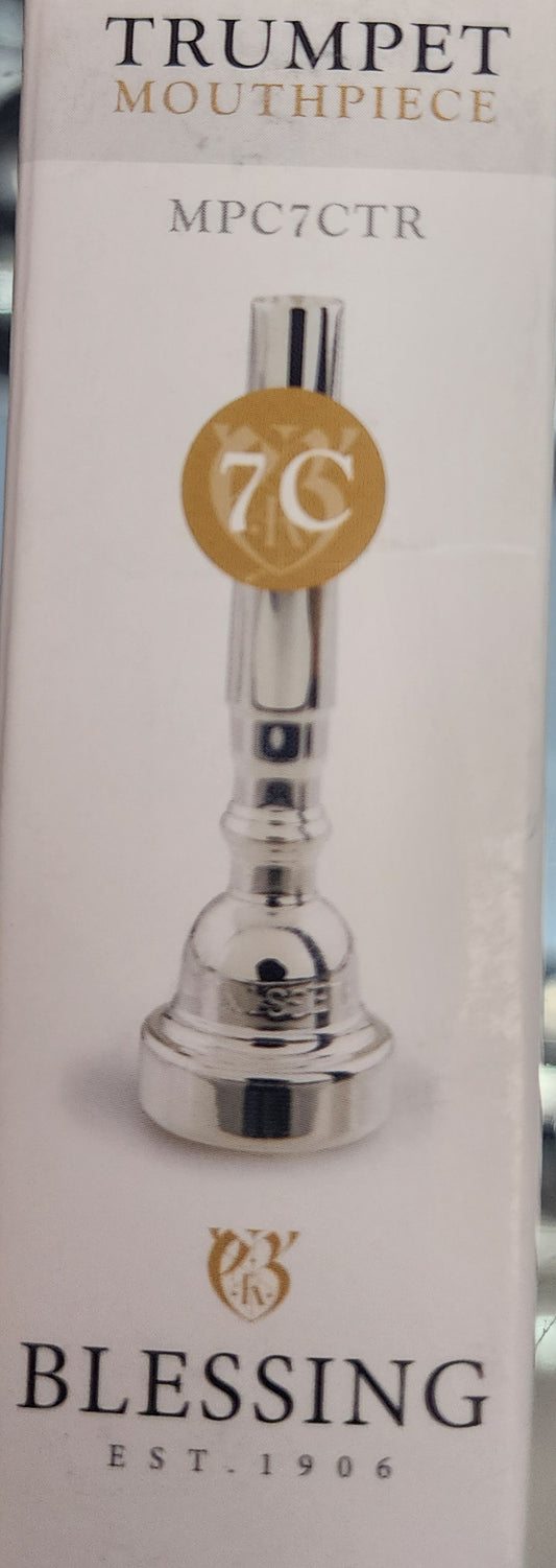 Blessing Trumpet Mouthpiece MPC7CTR Silver
