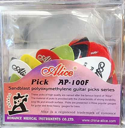 Alice AP-100F Sandblast Polyoxymethylene Guitar Picks Pack (0.71mm)