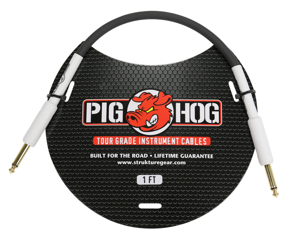 Pig Hog 1ft 1/4" - 1/4" 8mm Instrument Cable