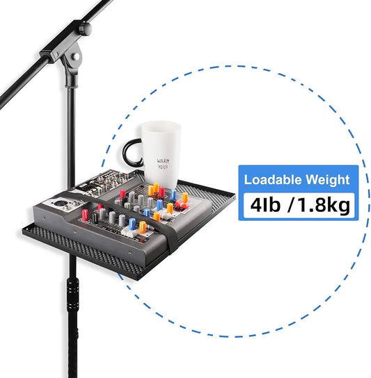 Mr.Power Microphone Stand Rack Tray Holder for Stage, Live Streaming, Recording (13" x 9")(Large)