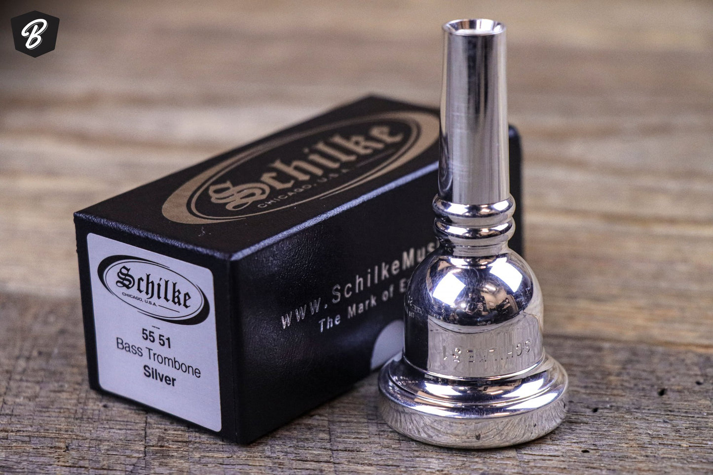 Schilke Silver Large Shank Trombone Mouthpiece