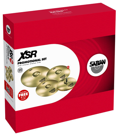 SABIAN XSR Series Performance Cymbal Set Pack With Free 18" Crash