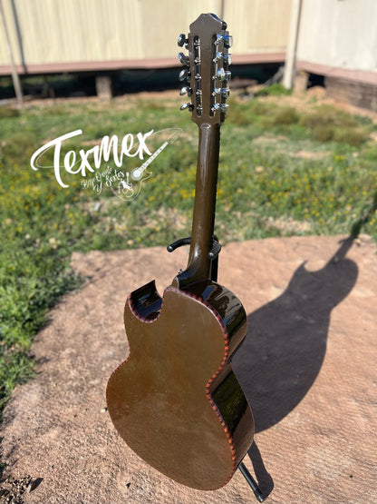 Tex-Mex Bajo Quinto (Painted Cedar back & Sides - Walnut Top) FREE custom case included!
