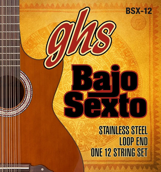 GHS Bajo Sexto 12-Strings Set (Stainless Steel) BSX-12