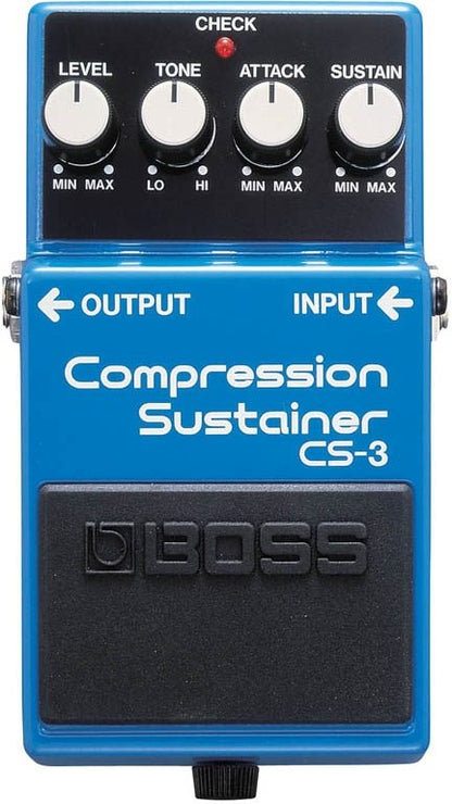 Pedal de compresión y sustain para guitarra BOSS CS-3 (caja abierta)