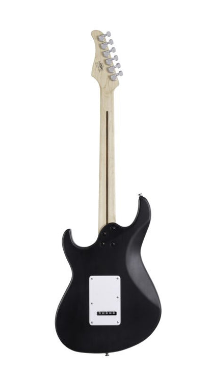 Guitarra eléctrica de doble cutaway Cort G110OPBK Serie G. Poro abierto, color negro