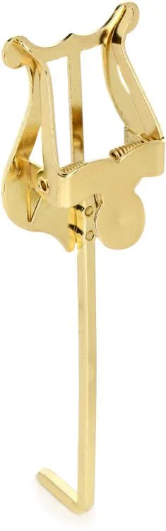 Bent Stem Brass Trumpet Lyre Gold