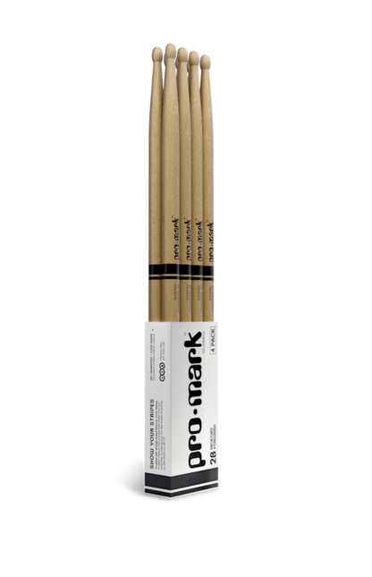 PROMARK Classic Forward 2B Hickory Drumsticks 4 Pack