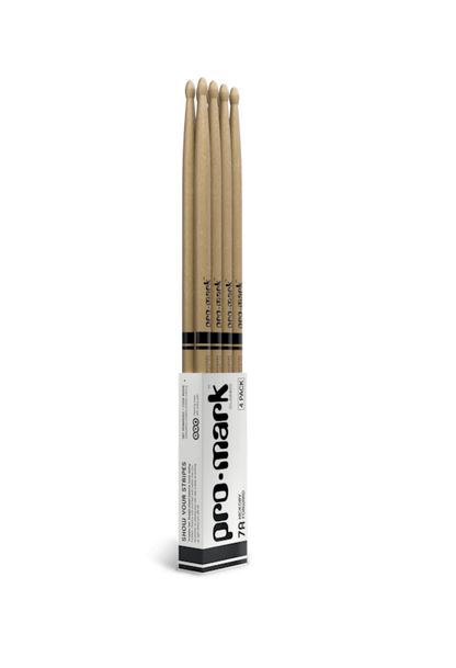PROMARK Classic Forward 7A Hickory Drumsticks 4 Pack