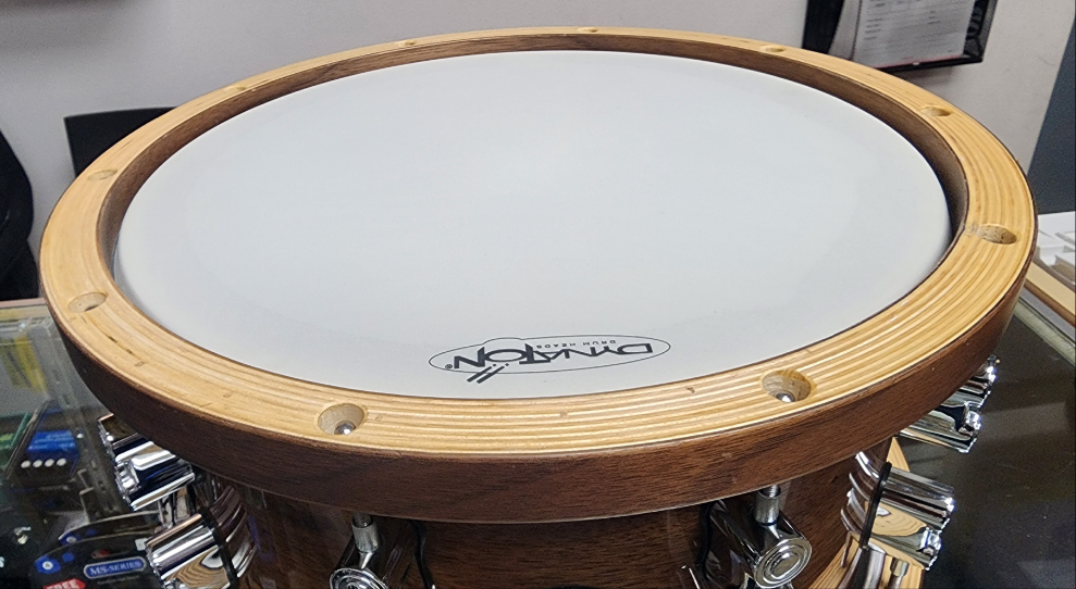 PDP by DW Limited-Edition Dark Stain Maple and Walnut Snare w/ Walnut Hoops 14 x 7.5 in.