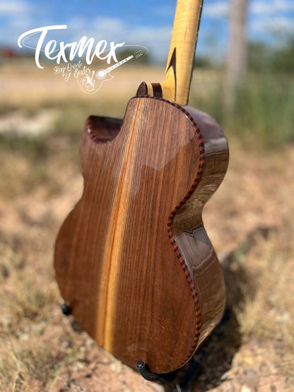 Tex-Mex Bajo Quinto (American walnut back & sides / maple top/neck) - FREE custom case included! Audio clip available!