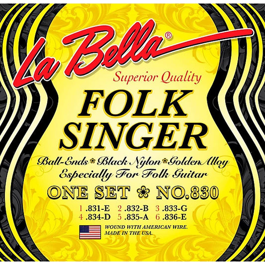 La Bella Folk Singer Nylon ball end Guitar Strings No.830