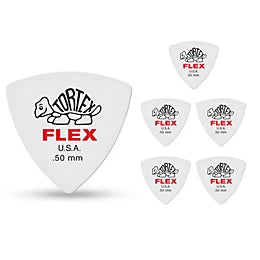 Dunlop Tortex Flex Triangle Guitar Picks .50 mm 6 Pk