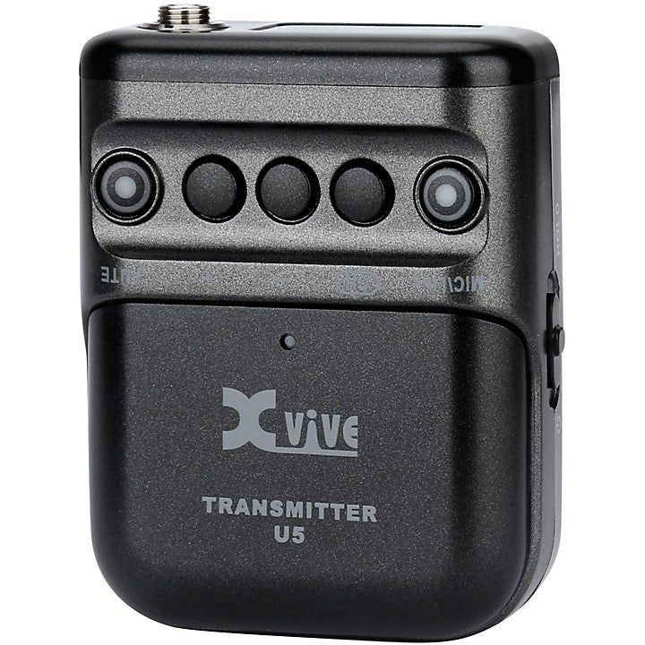 Xvive U5 Dual-Channel Wireless System for Lavalier Microphone and Audio Devices (Black)