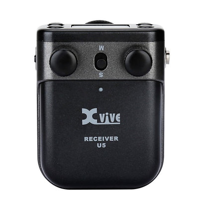 Xvive U5 Dual-Channel Wireless System for Lavalier Microphone and Audio Devices (Black)