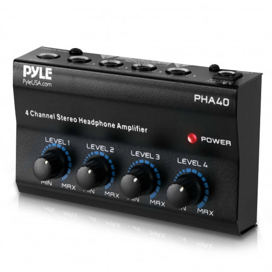 Pyle 4-Channel Portable Stereo Headphone Amplifier