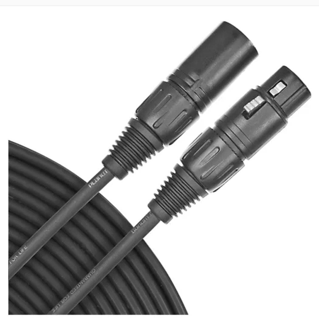 Cable de micrófono XLR de la serie Classic de D'Addario (Lo-Z) de 25 pies 