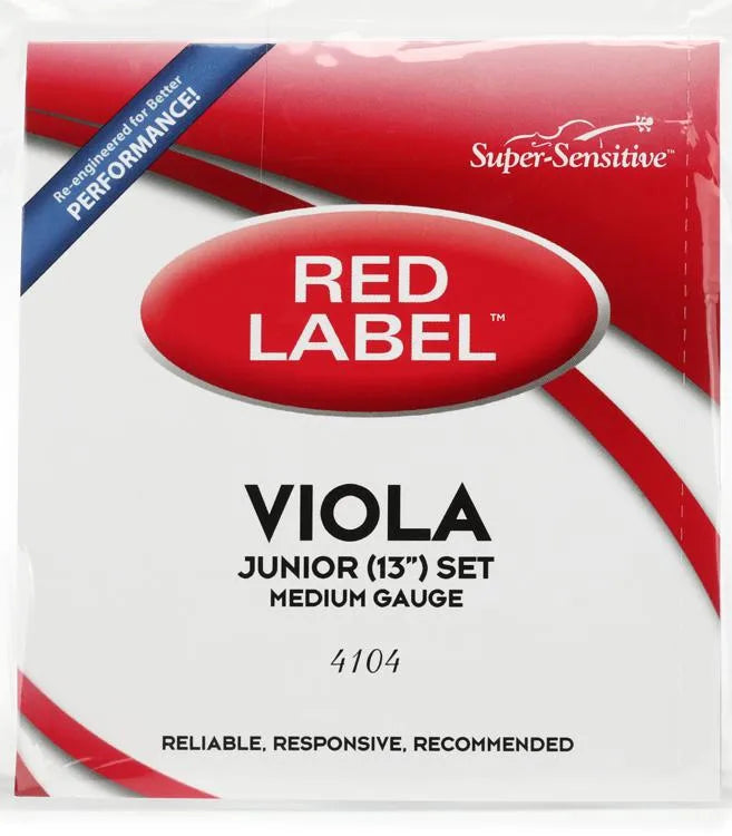 Red Label Viola Junior Strings Set; 13" size (medium gauge) 4104