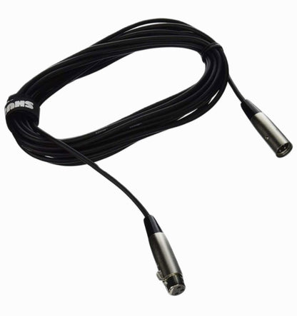 Shure C25J 25-foot Hi-Flex Cable with Chrome XLR Connectors, Black
