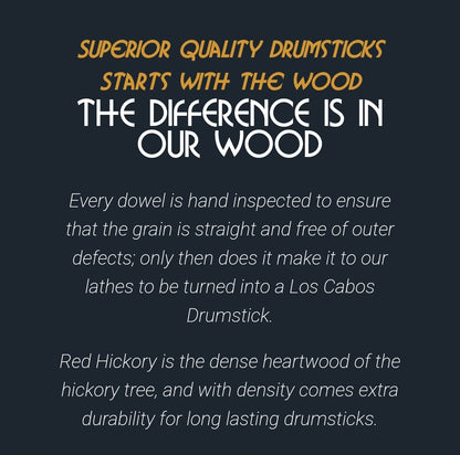 Los Cabos 5A Red Hickory Drum sticks