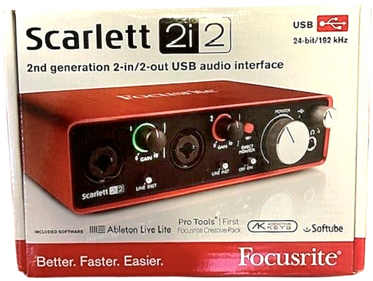 Focusrite Scarlett 2i2 Gen 2 USB Audio Interface