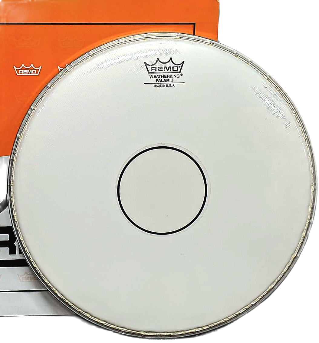 Remo Falams II Smooth White Kevlar Drumhead w/ Clear Dot - 15 inch