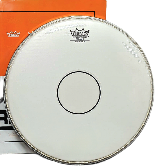 Remo Falams II Smooth White Kevlar Drumhead w/ Clear Dot - 15 inch