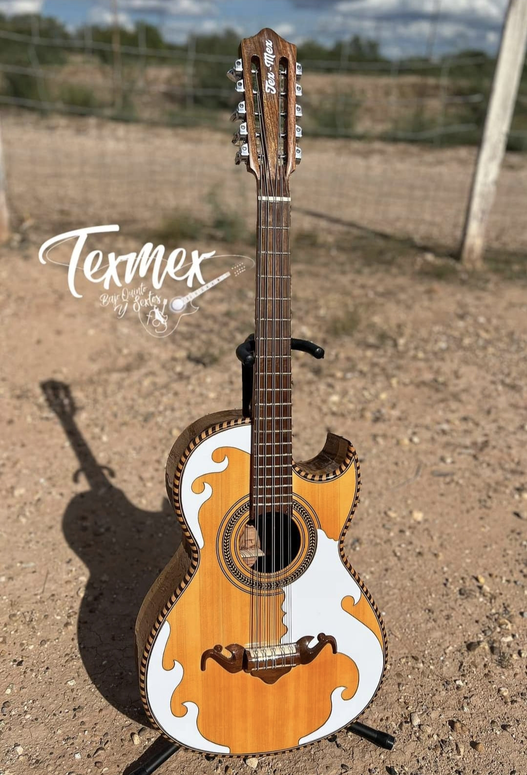 Tex-Mex Bajo Quinto (Palo Escrito / Spruce Top - FREE custom case included!!! ON SALE!!!!