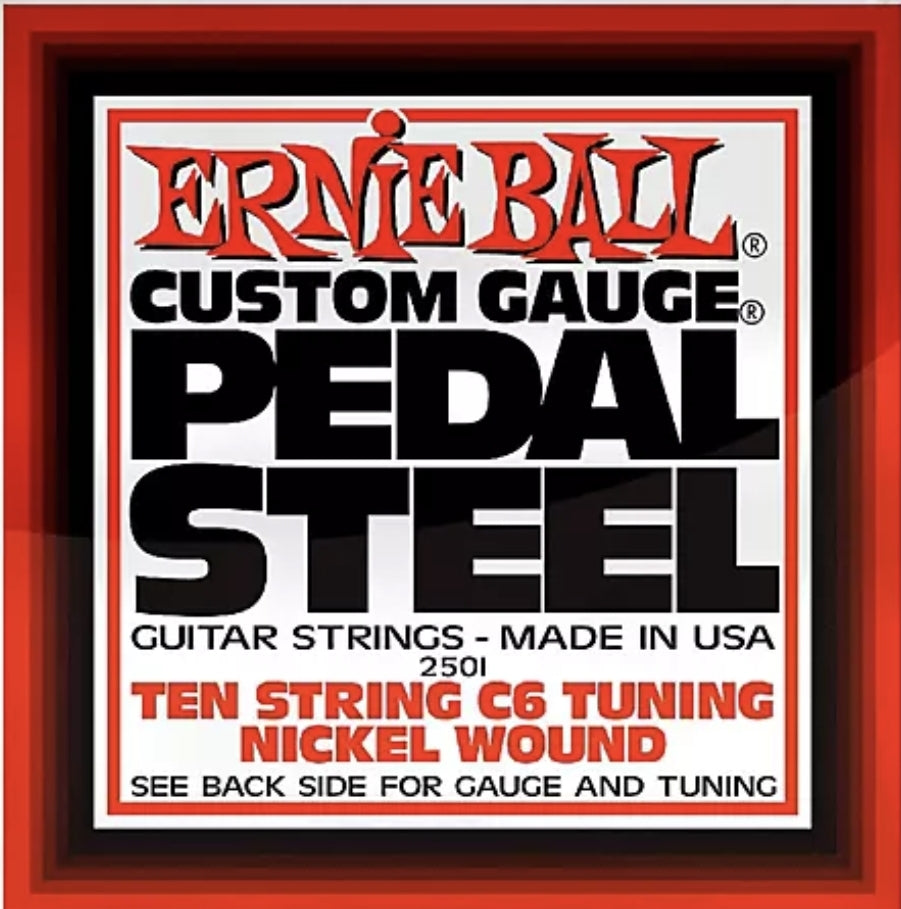 Ernie Ball 2501 10-String C6 Tuning, Pedal Steel Guitar Strings (.012-.066)