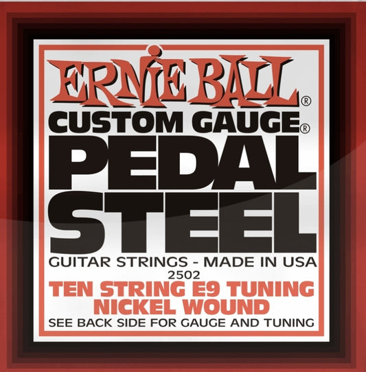 Ernie Ball 2502 10-String E9 Tuning, Pedal Steel Guitar Strings (.013-.038)